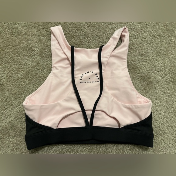 Women’s Sarah’s Day x White Fox Active Leggings Bra Set Pink Black White Size S - Picture 9 of 12